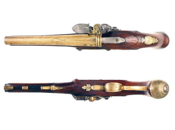 A 22 Bore Flintlock Holster Pistol by Grice. - Image 4