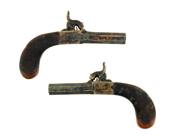 A Pair of Near Mint Percussion Pocket Pistols.