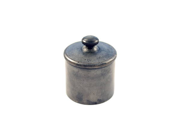 A Large Pewter Oil Bottle.