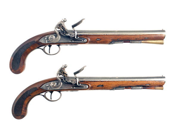 A Pair of Early Duelling Pistols by Newton of Grantham.