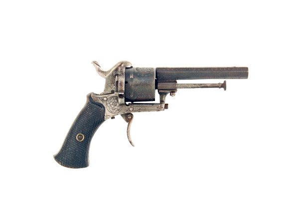 A Belgian Pin-Fire Revolver.
