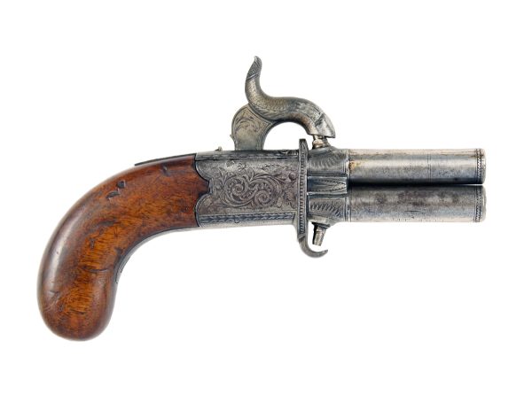 A 120 Bore Irish Percussion Box Lock Turn Over Pistol, by Kavanagh of Dublin