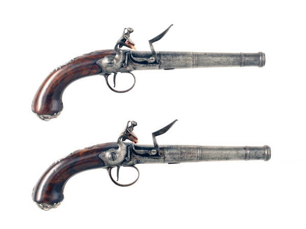 A Pair of Flintlock Queen Anne Pistols