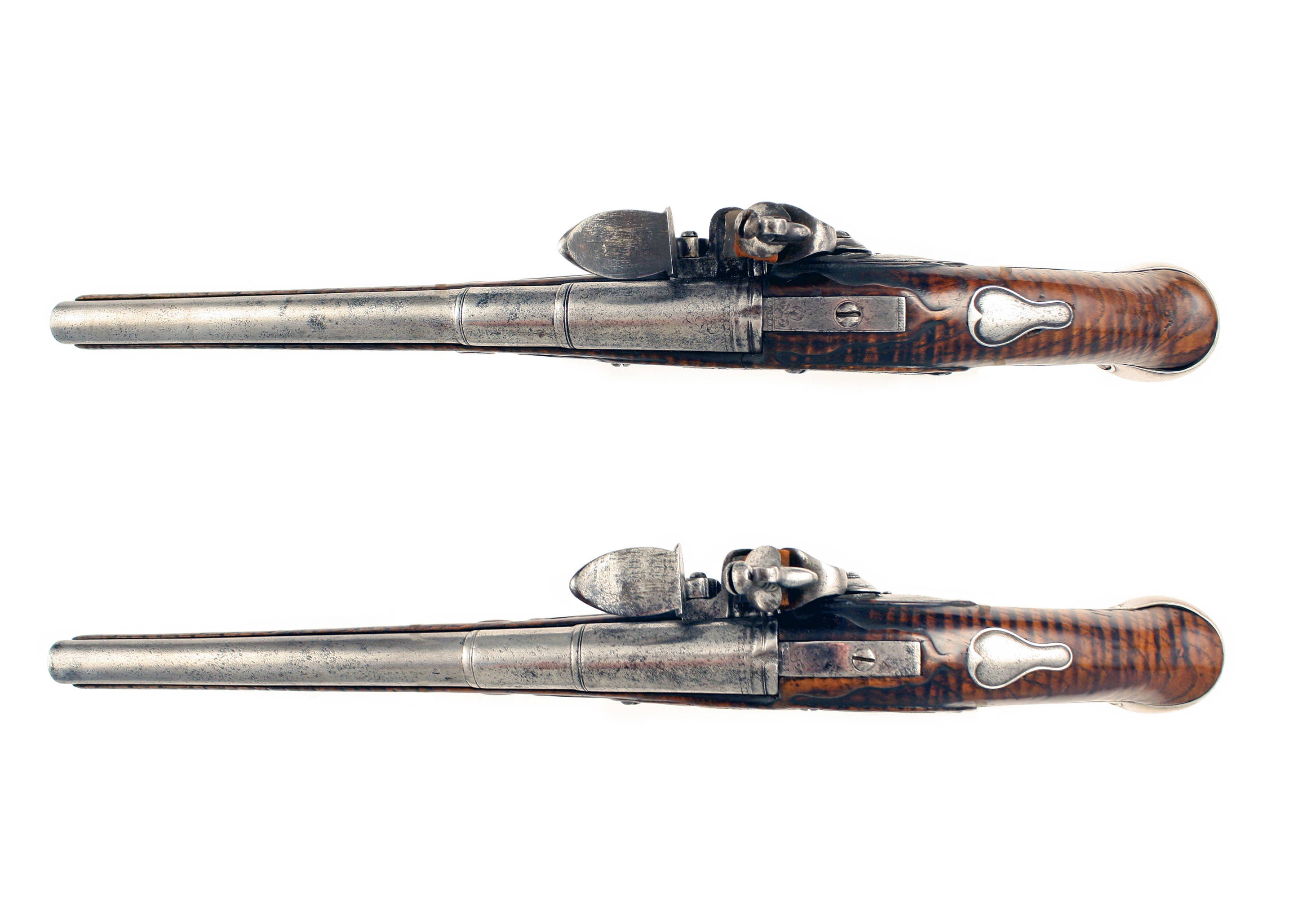 An Early Pair of Flintlock Holster Pistols by Cosens, 1680. - Image 2