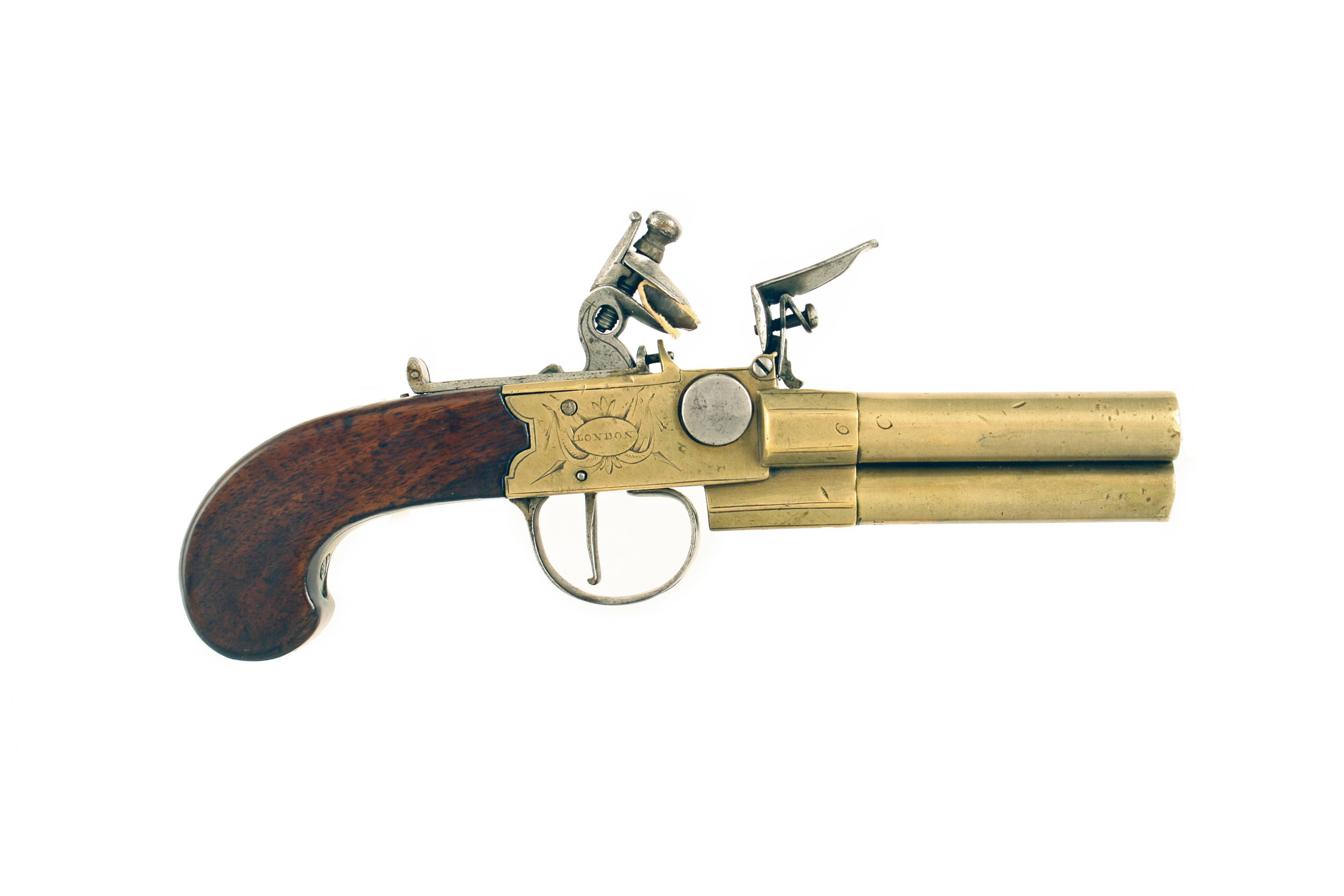 A Pair of 80 Bore Three Barrel Tap-Action Pistols by Twigg - Image 2