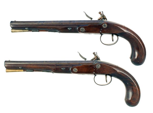 A Pair of Flintlock Duelling Pistols by Wogdon, London. - Image 4