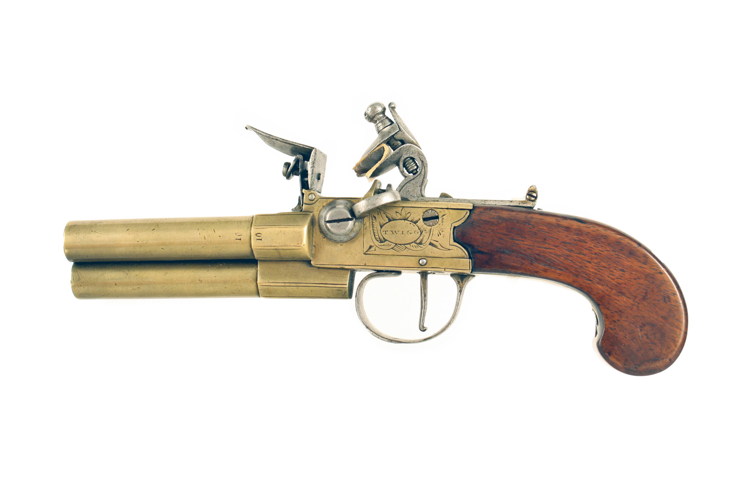 A Pair of 80 Bore Three Barrel Tap-Action Pistols by Twigg - Image 5