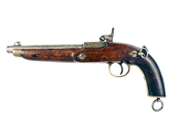 A Percussion Breech Loading Westley Richards Patent ‘Monkey Tail’ Pistol, No. 492, dated 1867. - Image 4