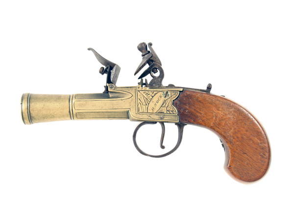 A Flintlock Pocket Blunderbuss Pistol