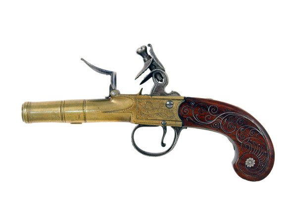 A Pretty Pair of Silver Inlaid Flintlock Pocket Pistols by Joyner. - Image 6