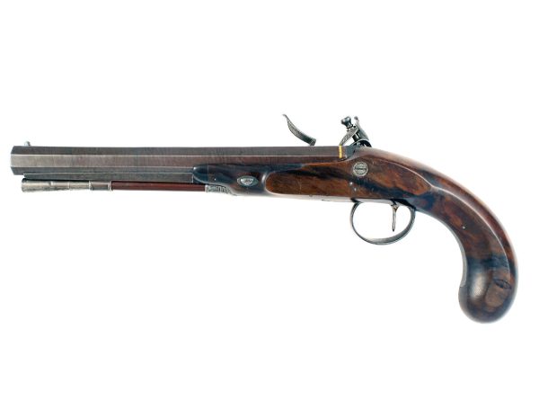 A Cased Pair of Flintlock Duelling Pistols by Wogdon & Barton of London. - Image 11