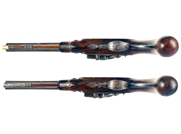 A Cased Pair of Flintlock Duelling Pistols by Wogdon & Barton of London. - Image 13