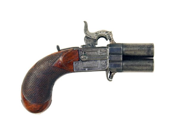A Small Percussion Turn Over Pistol by Lang of London.
