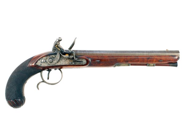A Flintlock Duelling Pistol by H.W. Mortimer & Co