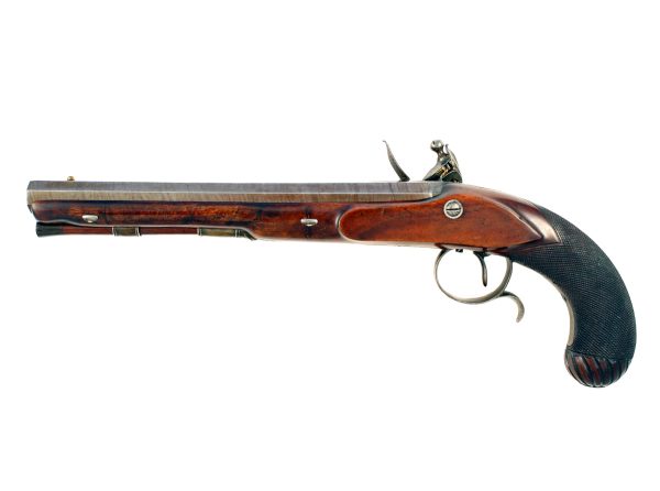 A Flintlock Duelling Pistol by H.W. Mortimer & Co - Image 3