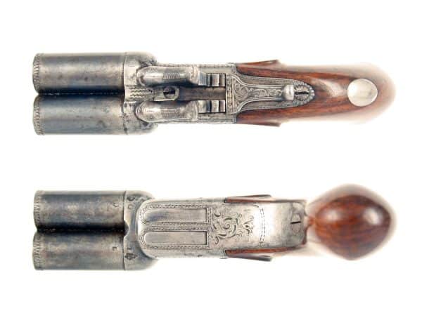 A Percussion D.B. Box-Lock Pocket Pistol by Lang, circa 1840-50. - Image 2