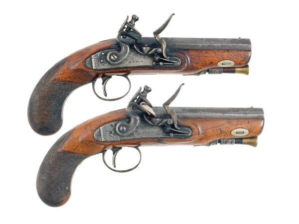 A Pair of 13 Bore Flintlock Man Stoppers by Leech of London.