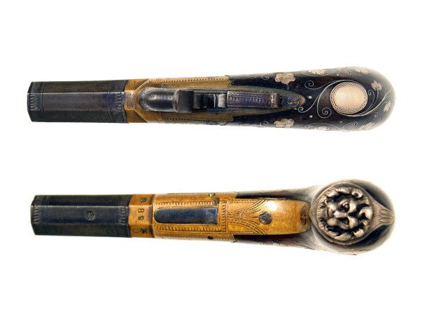 A Silver Inlaid Percussion Pocket Pistol by Smith of London. - Image 2