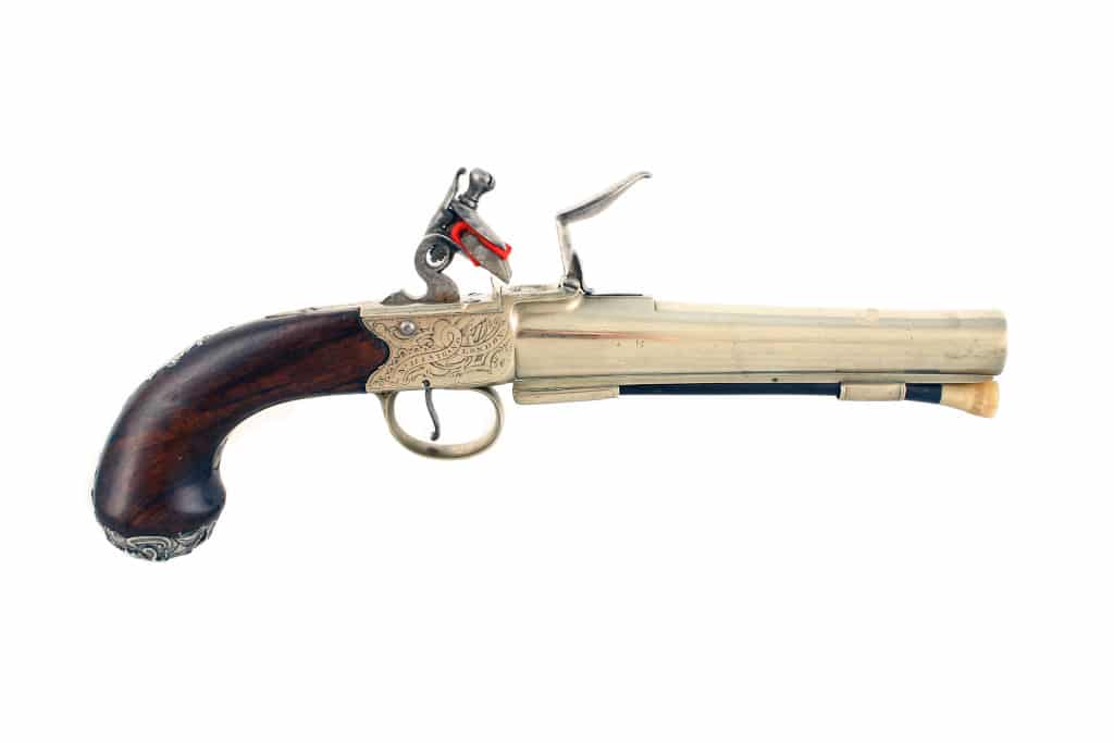 A Large Pair of Tutaneg Silver Mounted Officers Pistols. - Image 2