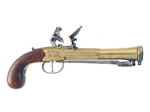 A Very Good Flintlock Blunderbuss Pistol by P. Bond