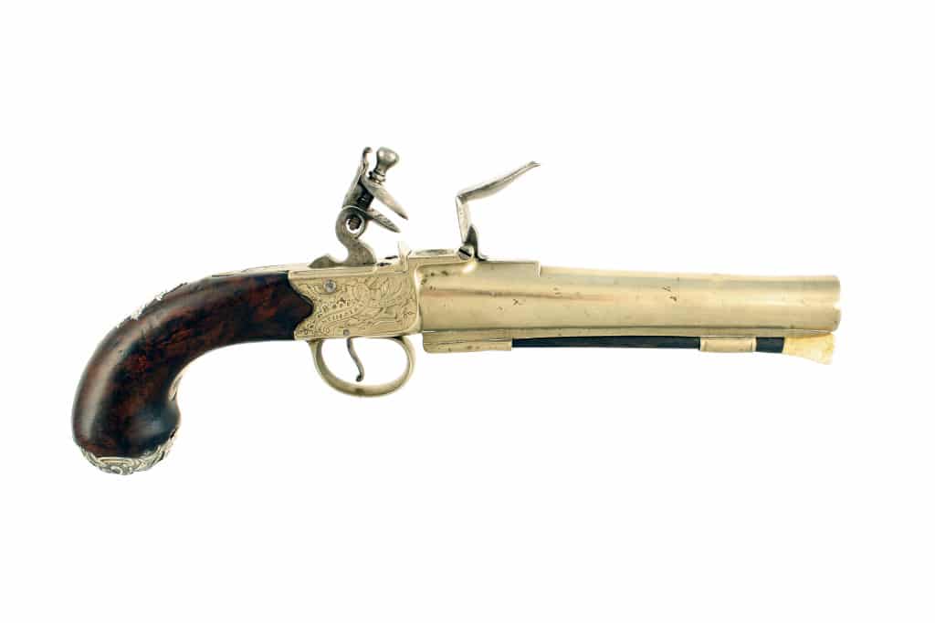 A Large Pair of Tutaneg Silver Mounted Officers Pistols. - Image 3