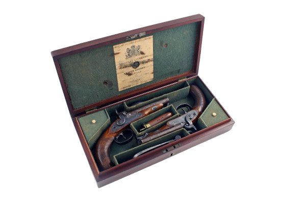 A Pair of D.B. Pistols by Westley Richards