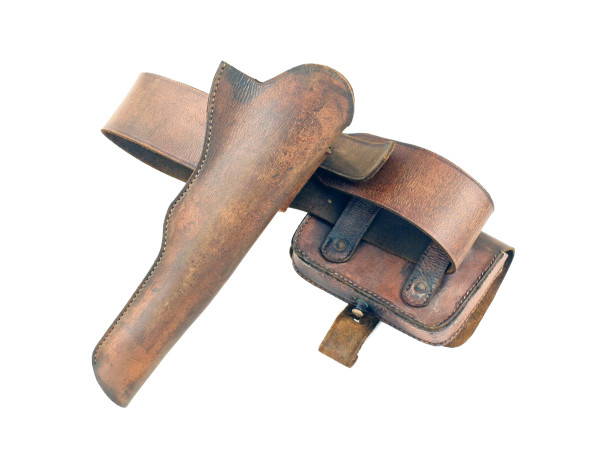 A Leather Holster, Pouch & Belt for A Colt Army.