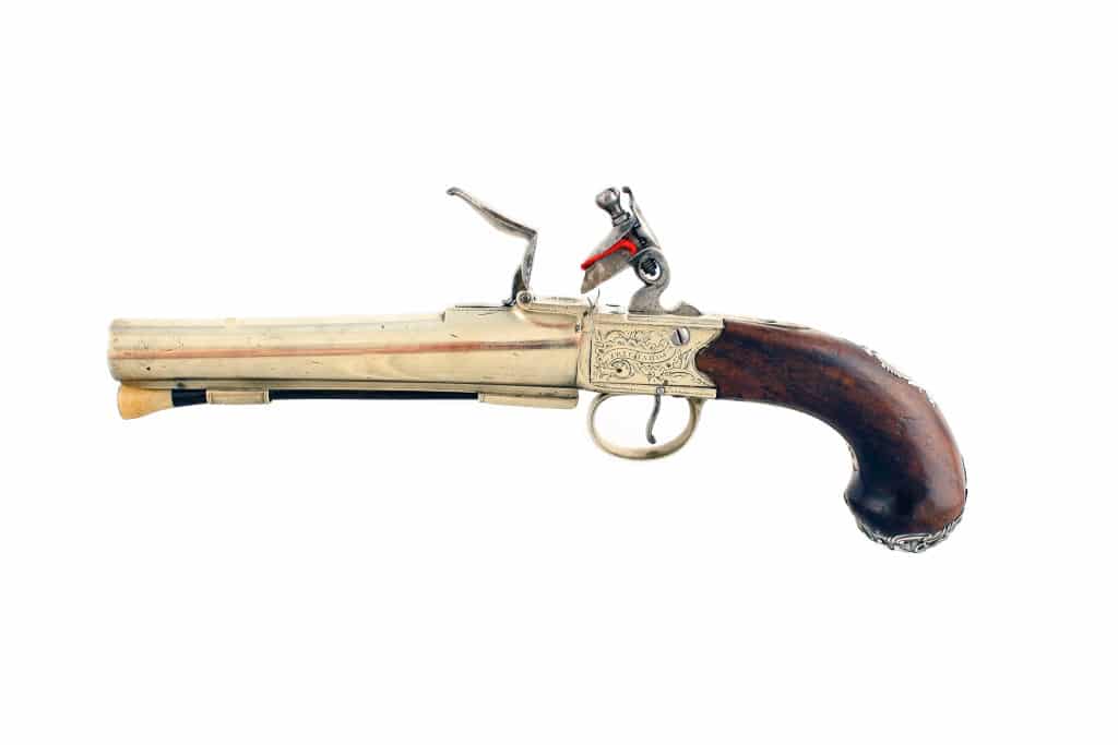 A Large Pair of Tutaneg Silver Mounted Officers Pistols. - Image 4