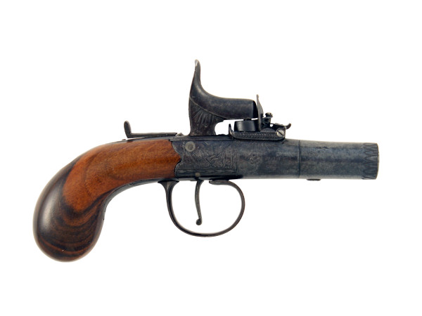 A Crisp Top-Hat Percussion Pistol by Brasher.