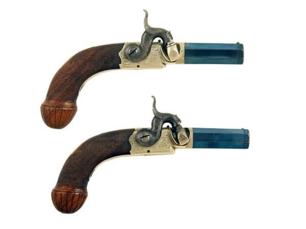 A Pair of Percussion Pocket Pistols by Venables of Oxford.