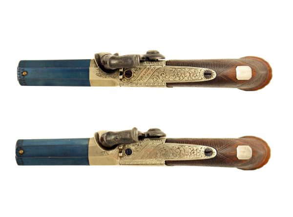 A Pair of Percussion Pocket Pistols by Venables of Oxford. - Image 2