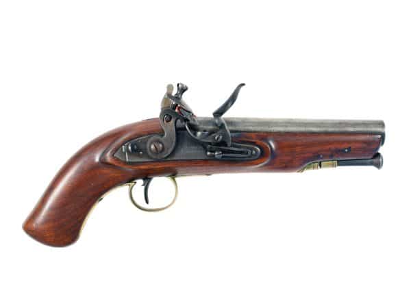 A Flintlock Constabulary or Service Pistol by Brander & Potts.