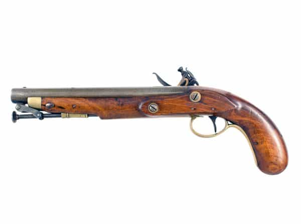 An Irish Flintlock Officers Pistol by Gallagher of Dublin. - Image 2
