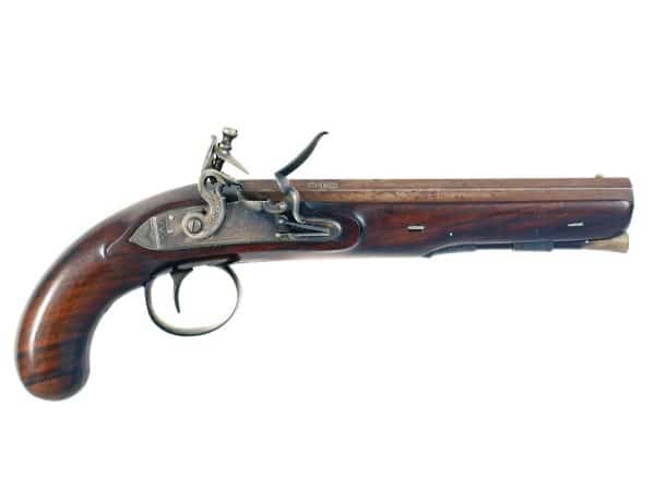 A Crisp Flintlock Officers Pistol by Henry Nock.