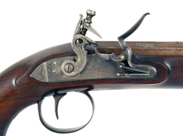A Crisp Flintlock Officers Pistol by Henry Nock. - Image 3
