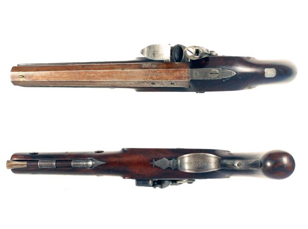 A Crisp Flintlock Officers Pistol by Henry Nock. - Image 2