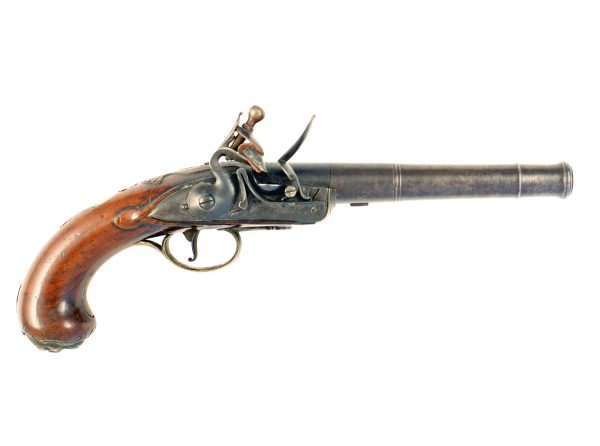 A Sleepy Pair of Flintlock Queen Anne Pistols by J. Hall of London, Circa 1720. - Image 6
