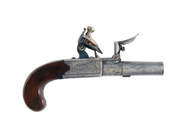 A Scarce Documented Flintlock Pocket Pistol by Wogdon.