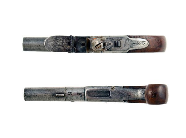 A Scarce Documented Flintlock Pocket Pistol by Wogdon. - Image 3