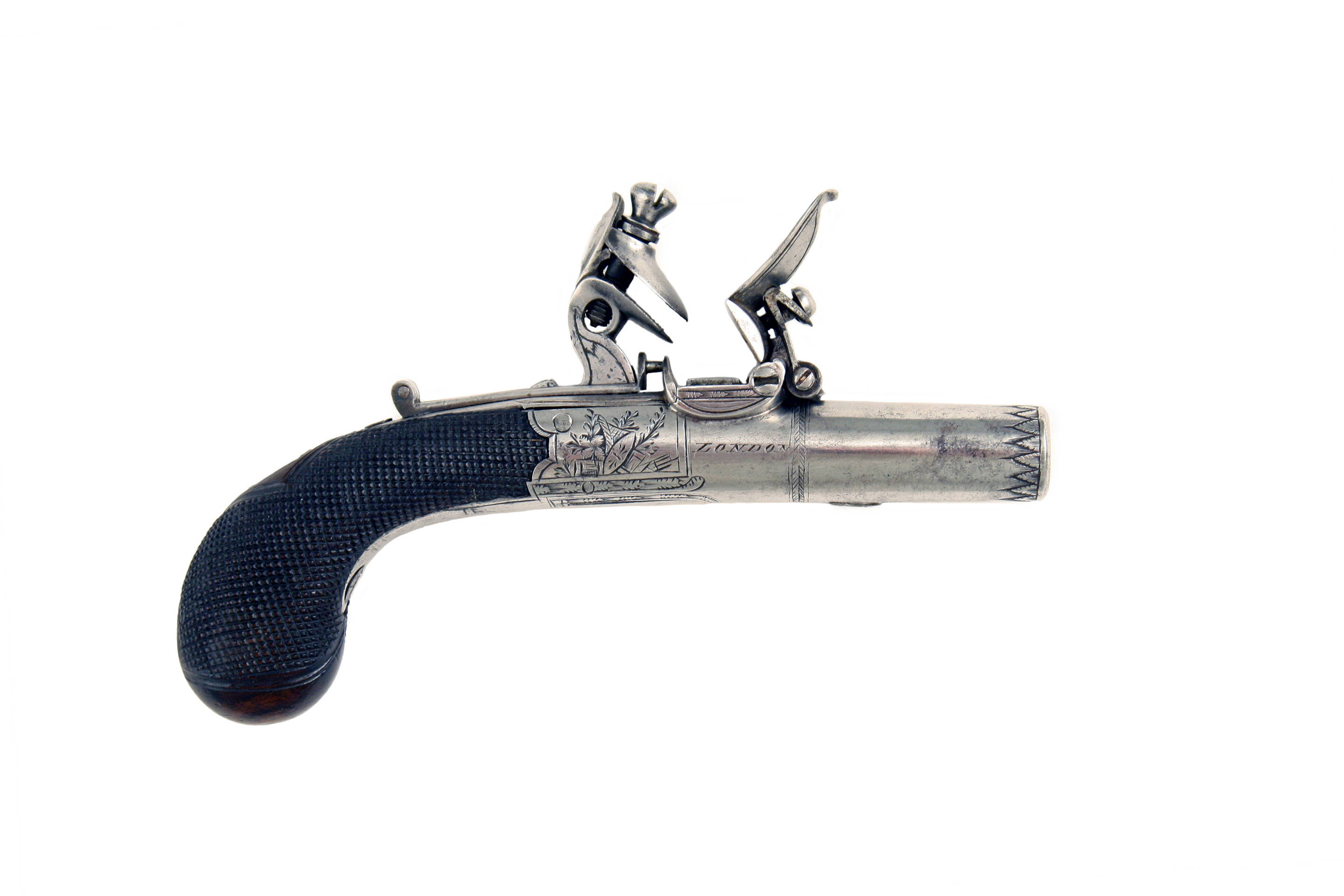 A Cased Small Pair of Round Framed Pistols. - Image 7