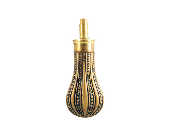 A Beaded Powder Flask by James Dixon & Sons.