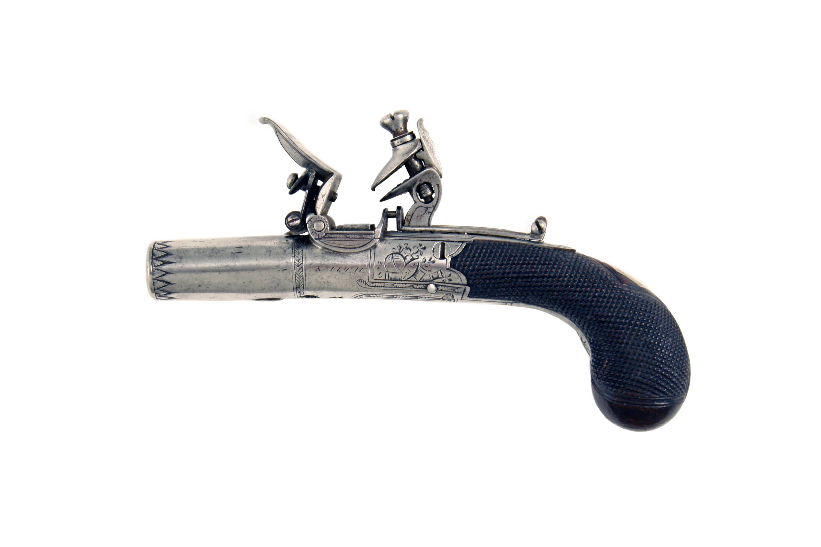 A Cased Small Pair of Round Framed Pistols. - Image 5
