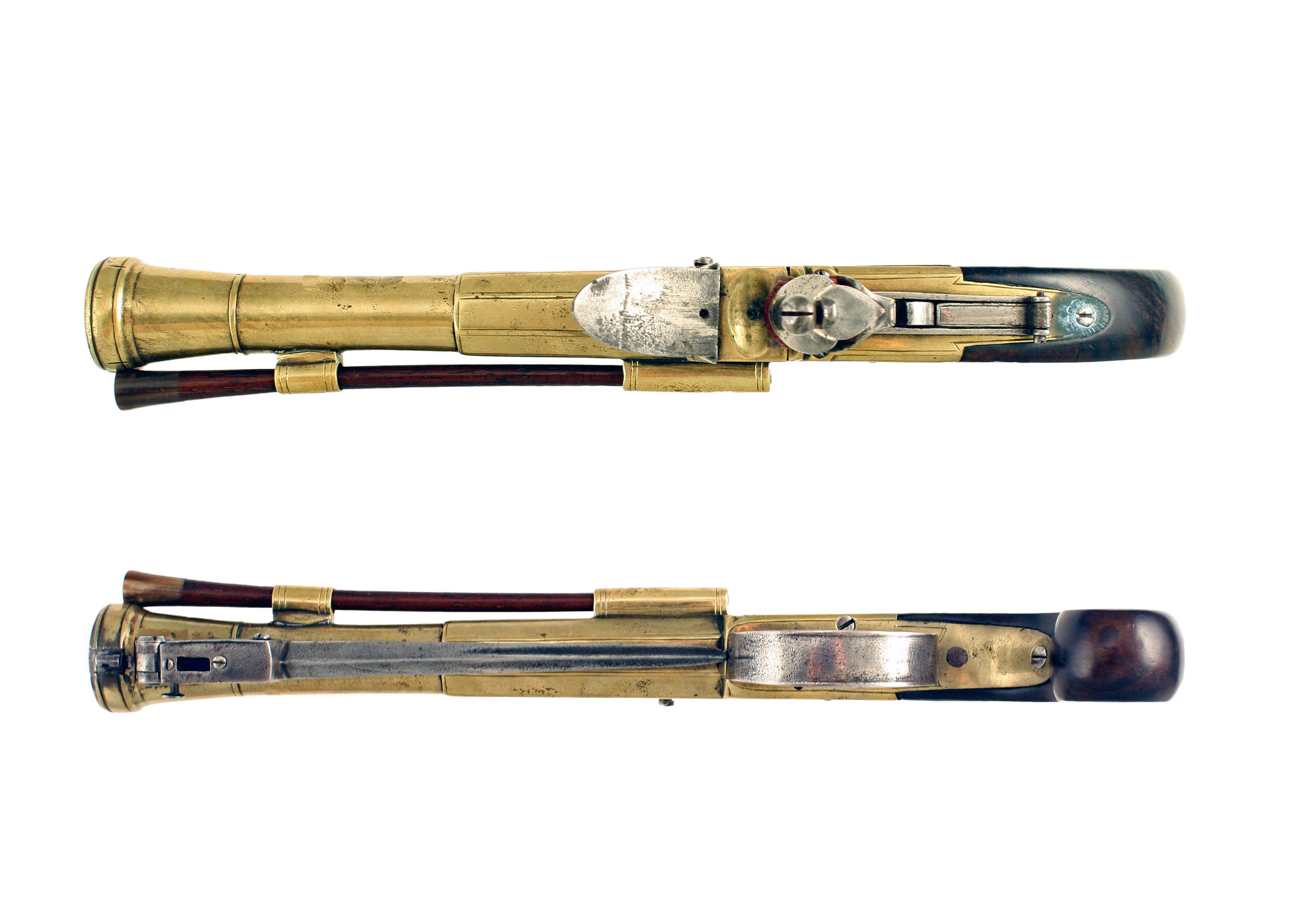 A Flintlock Blunderbuss Pistol by Oakes of London. - Image 4