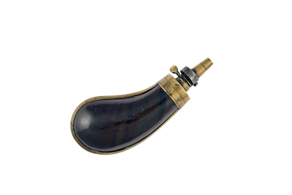 A Scarce Kidney Shaped Pistol Flask.