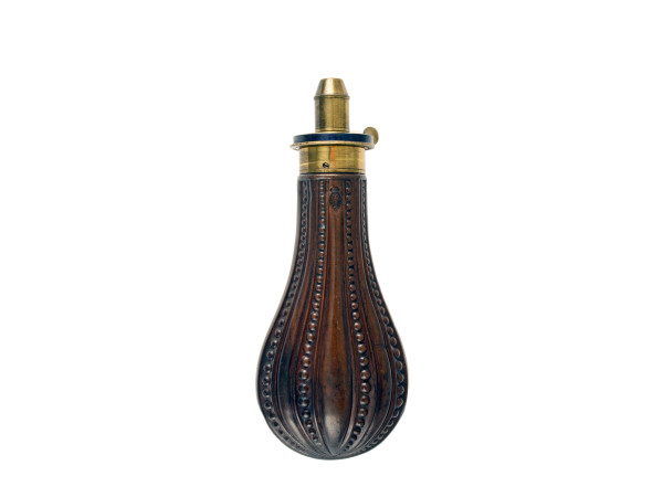 A Fluted James Dixon & Sons Powder Flask.