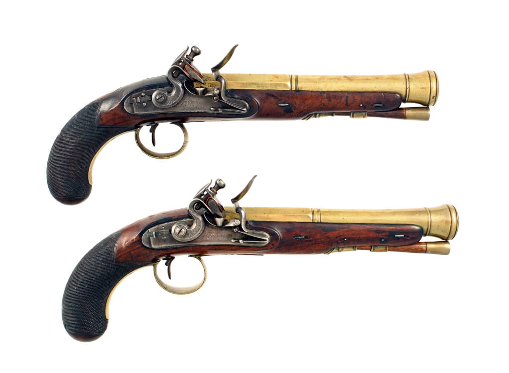 A Pair of Blunderbuss Pistols by Evans.