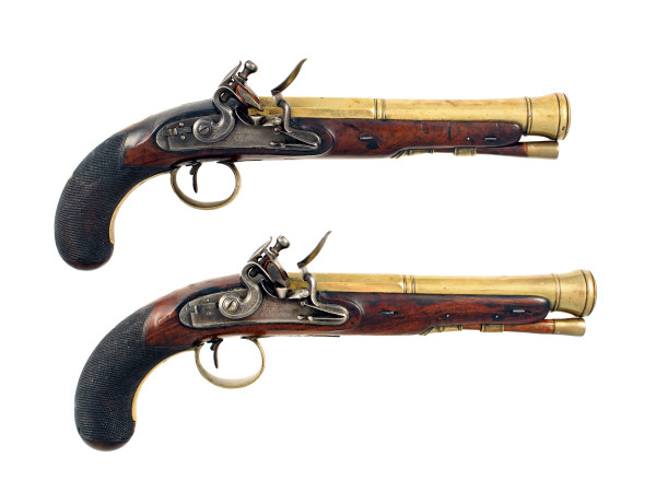 A Pair of Blunderbuss Pistols by Evans.