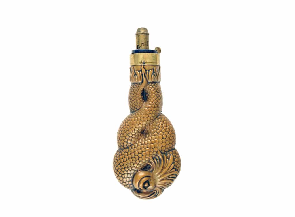 An Incredibly Scarce Entwined Dolphins Flask.