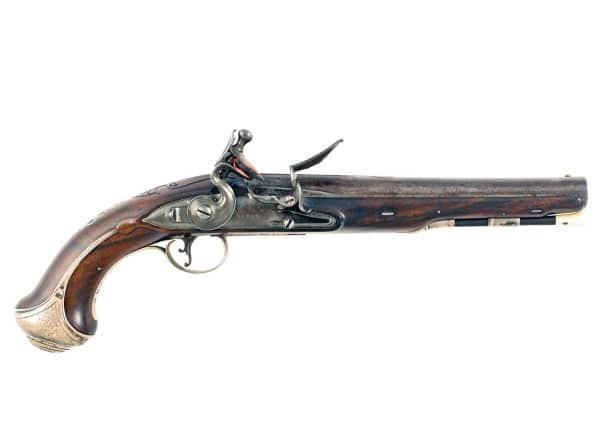 A Sleepy Pair of Silver Mounted Holster Pistols by Barbar of London. - Image 2