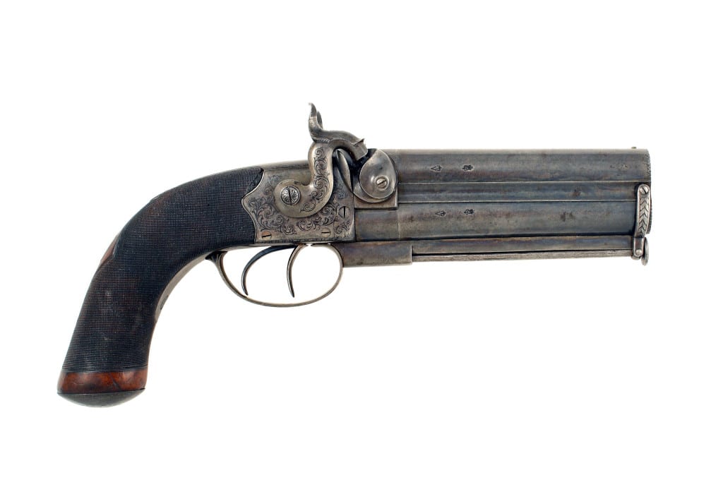 A Percussion Howdah Pistol by Mortimer - Image 3